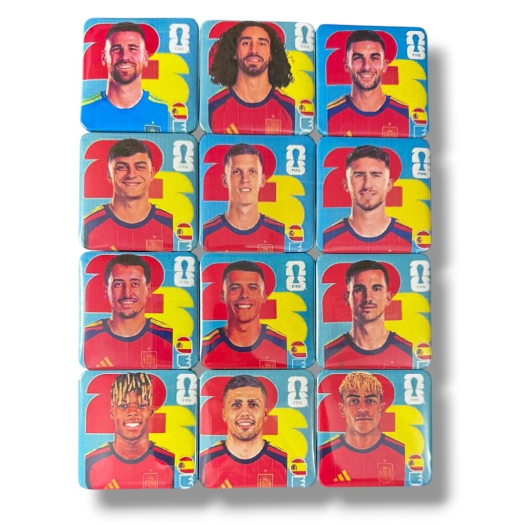 Spain National Team Magnet Cards Set – FIFA World Cup 2026 | 12 Magnets