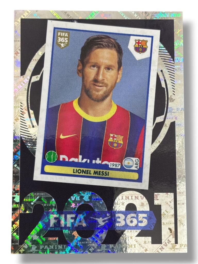 2025 Panini FIFA 365 Lionel Messi GOAT Legend 10 Years Laser Hologram Sticker No.9