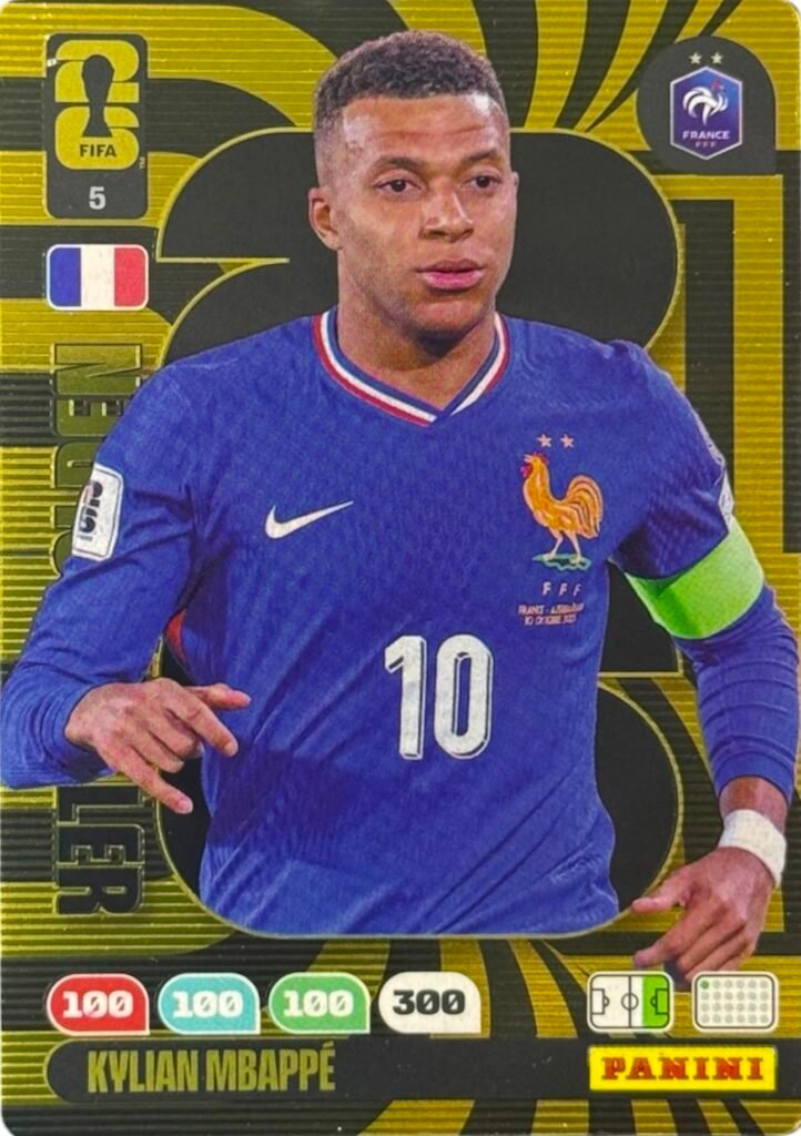 Panini WC 2026 Kylian Mbappe – Golden Baller Card No. 5