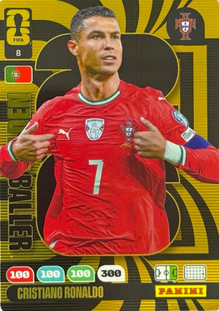 Panini WC 2026 Cristiano Ronaldo – Golden Baller Card No. 8