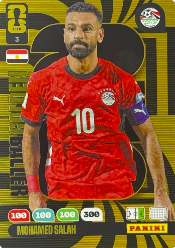 Panini WC 2026 Mohamed Salah – Golden Baller Card No. 3