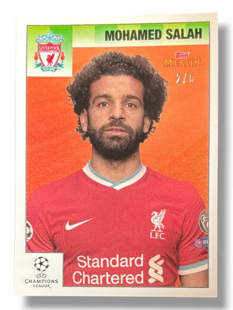 Mohamed Salah | Topps Merlin Heritage 95 Orange Parallel | Serial-Numbered 2/5 | Liverpool FC | UEFA Champions League