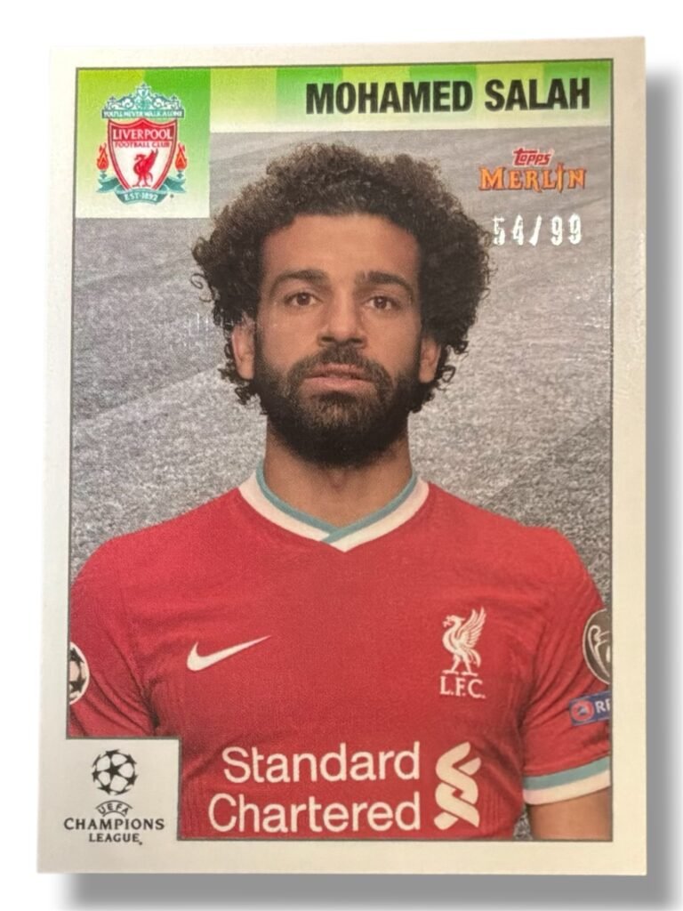 Mohamed Salah | 2020-21 Topps Merlin Heritage 95 Black & White Parallel | Serial-Numbered 54/99 | Liverpool FC