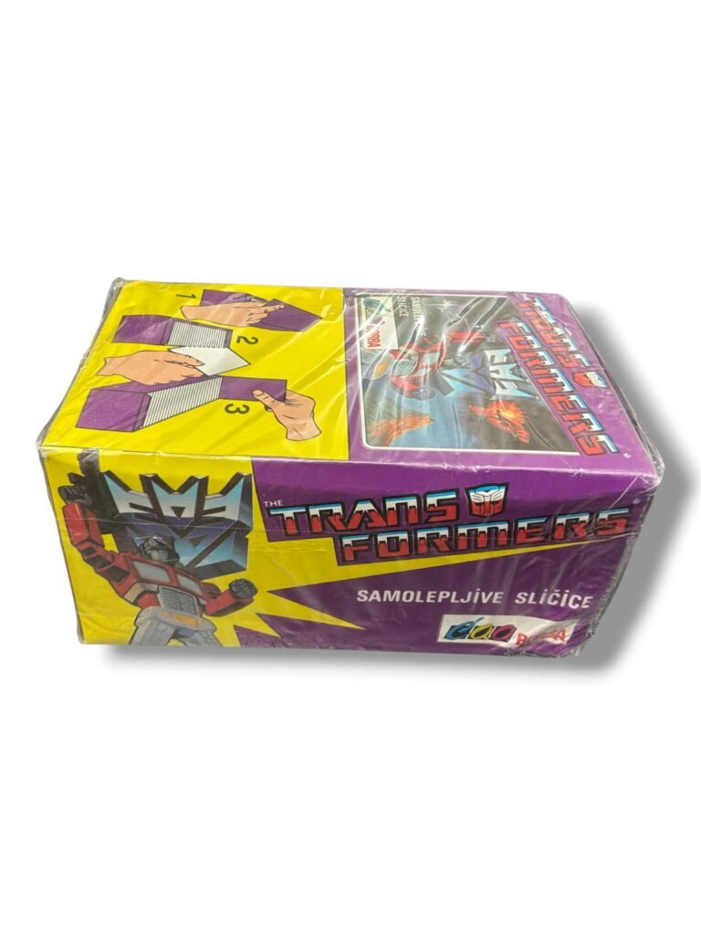 Panini The Transformers | Vintage Sticker Box | 1986 | 100 Packs + Empty Album | 256 Stickers | Original Collectible